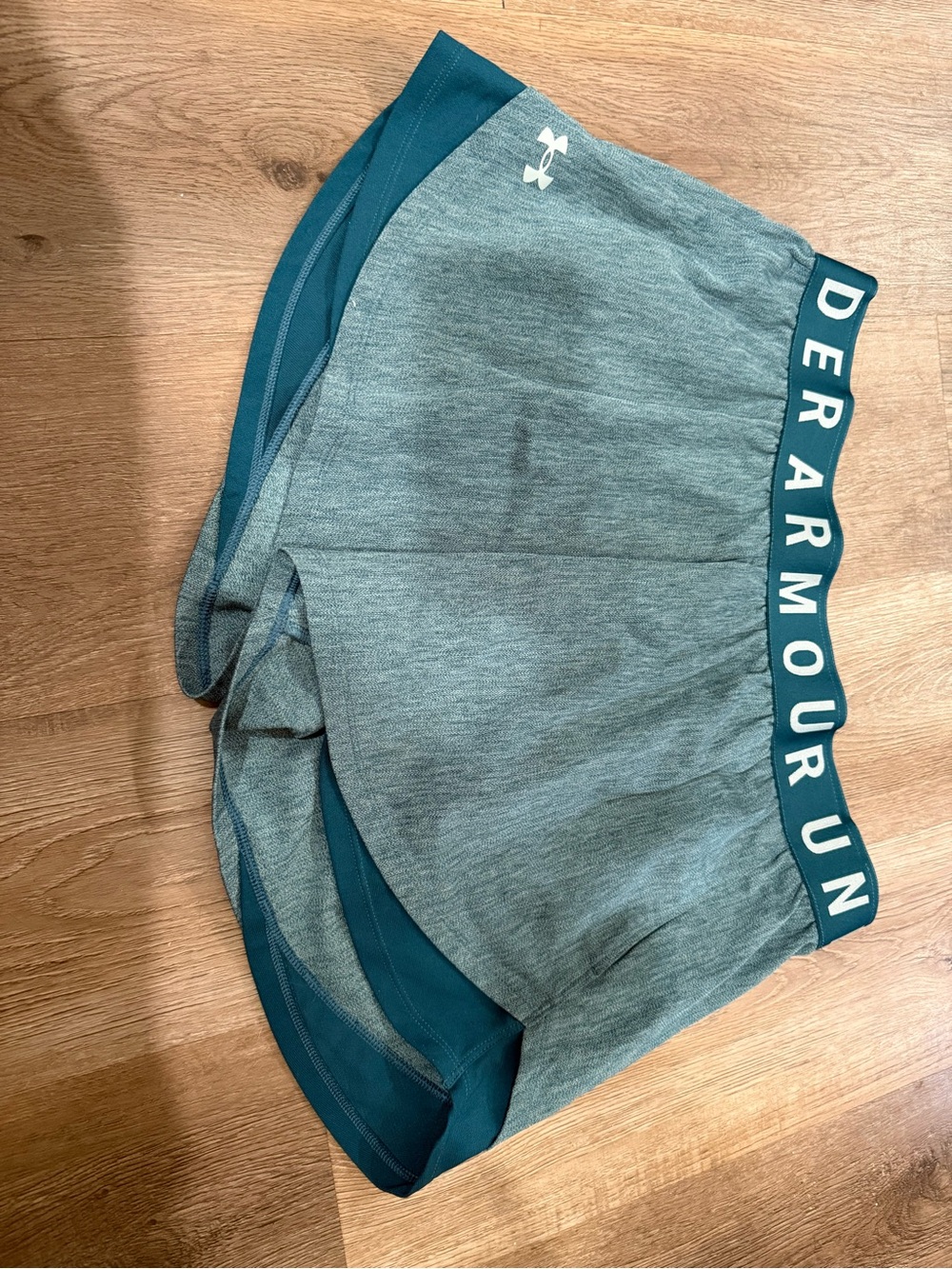 Under Armour Teal and Heather Gray Running Shorts